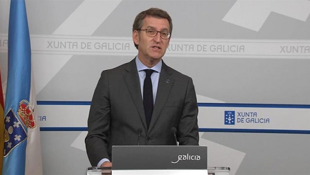 ep el presidente de la xunta de galicia alberto nunez feijoo en la rueda de prensa donde ha