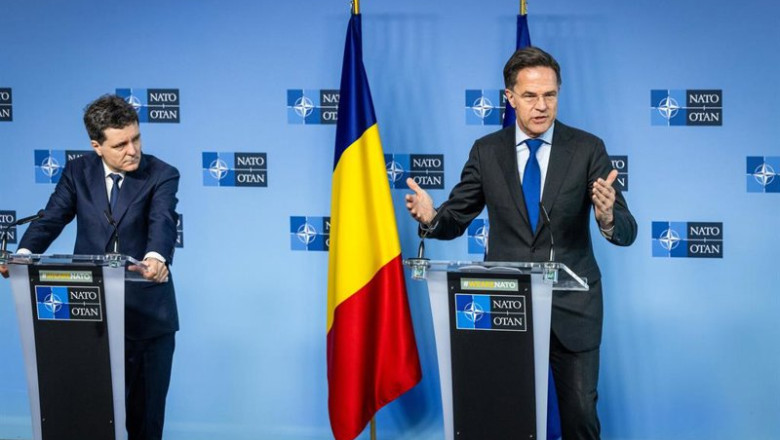ep el secretario general de la otan mark rutte en una rueda de prensa conjunta con el presidente de