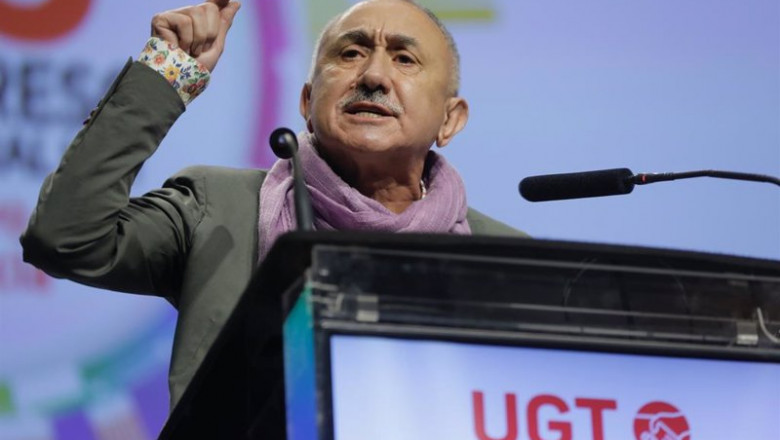 ep el secretario general de ugt pepe alvarez en la clasura del 43 congreso del sindicato