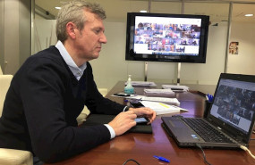 ep el vicepresidente de la xunta alfonso rueda en una videoconferencia con el ministerio del