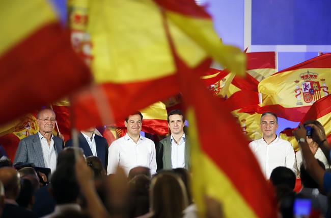 ep en malaga presidentepp pablo casado ydel pp-a juanma moreno
