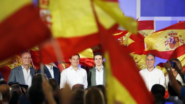 ep en malaga presidentepp pablo casado ydel pp-a juanma moreno
