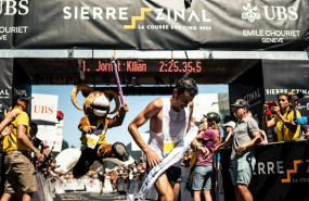 ep kilian jornet en el momento de pulverizar el record en sierre - zinal