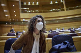 ep la ministra de hacienda maria jesus montero en una sesion de control al gobierno en el senado a
