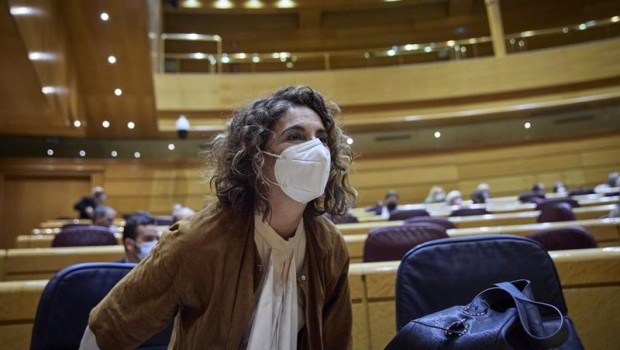 ep la ministra de hacienda maria jesus montero en una sesion de control al gobierno en el senado a