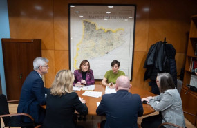 ep la ministra de vivienda y agenda urbana isabel rodriguez junto a la consellera de territorio