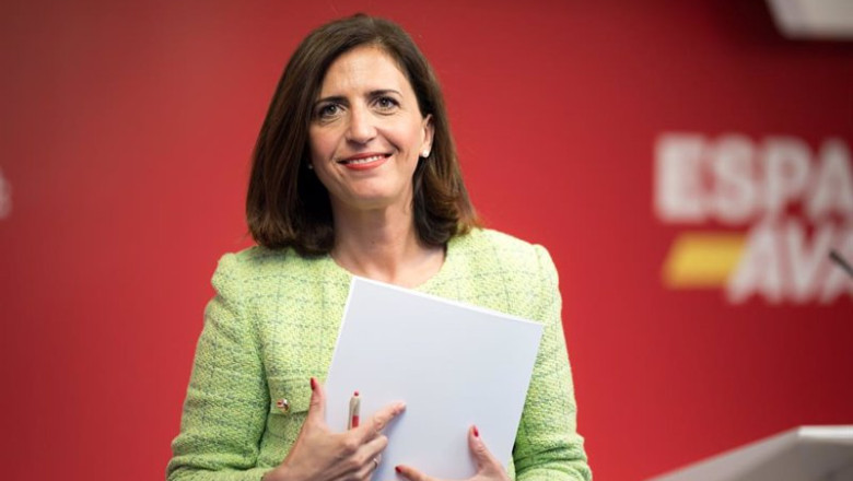 ep la portavoz del psoe esther pena llega a una rueda de prensa posterior a la ejecutiva federal del