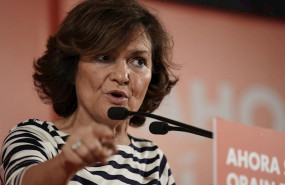 ep la vicepresidenta del gobierno en funciones carmen calvo interviene en un acto politico en bilbao