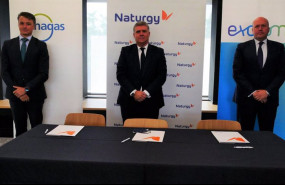 ep los directivos de naturgy enagas y exolum en la firma del acuerdo