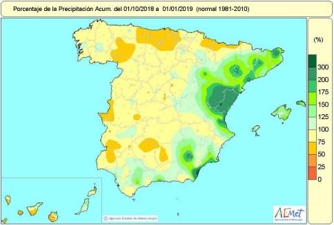 ep mapalluvias acumuladasprimer trimestreano hidrologico 2018-19