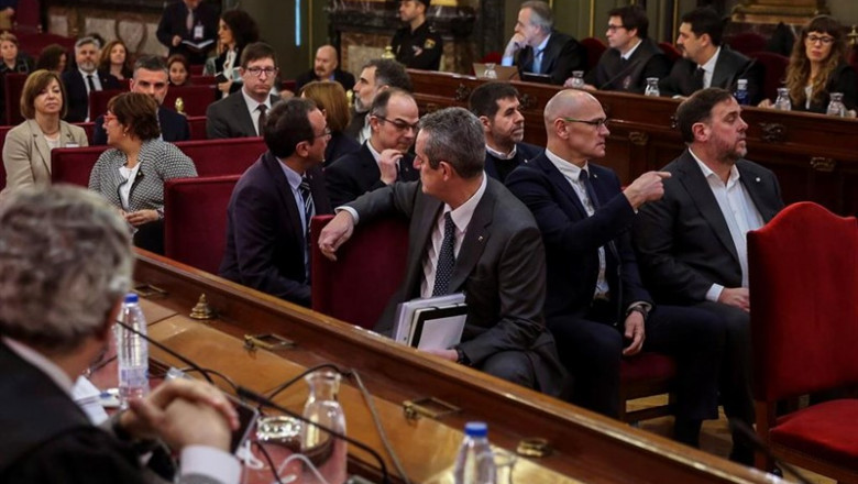 Los acusados en el juicio del 'procés' | Pool - Archivo ep proces- juicio encarapartirmanana la ultima faselos testigosla declaraciontriasactivistas