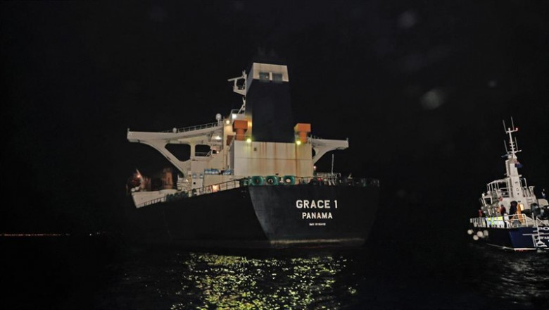 El superpetrolero iraní 'Grace 1', retenido en Gibraltar | UK MINISTRY OF DEFENCE / POOL NEW ep superpetrolero irani grace 1 retenidogibraltar