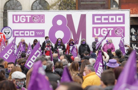 ep acto del dia internacional de la mujer 2022 organizado por ccoo y ugt en madrid
