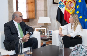 ep el ceo de iberdrola mario ruiz tagle en la reunion con la presidenta de la junta de extremadura