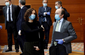 ep el consejero de ciencias y universidades eduardo sicilia d y la presidenta de la comunidad isabel