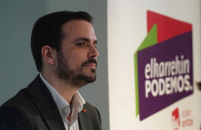 ep el ministro de consumo alberto garzon durante el acto de la coalicion de elkarrekin podemos-iu en