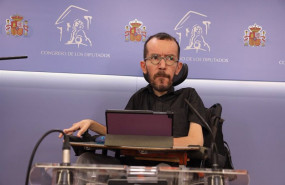 ep el portavoz de unidas podemos en el congreso pablo echenique ofrece una rueda de prensa