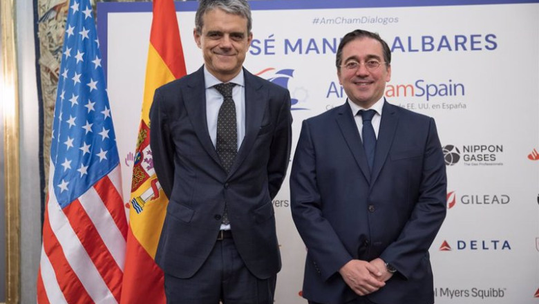 ep el presidente de amchamspain jaime malet y el ministro de asuntos exteriores jose manuel albares ep el presidente de amchamspain jaime malet y el ministro de asuntos exteriores jose manuel albares