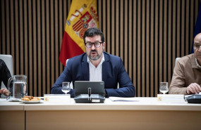 ep el secretario de estado de trabajo joaquin perez rey durante una reunion con representantes de