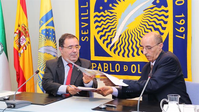 Firma de convenio entre la UPO y la Universidad de Tifariti | EUROPA PRESS/UNIVERSIDAD PABLO DE OLAVIDE ep firmaconveniola upola universidadtifariti