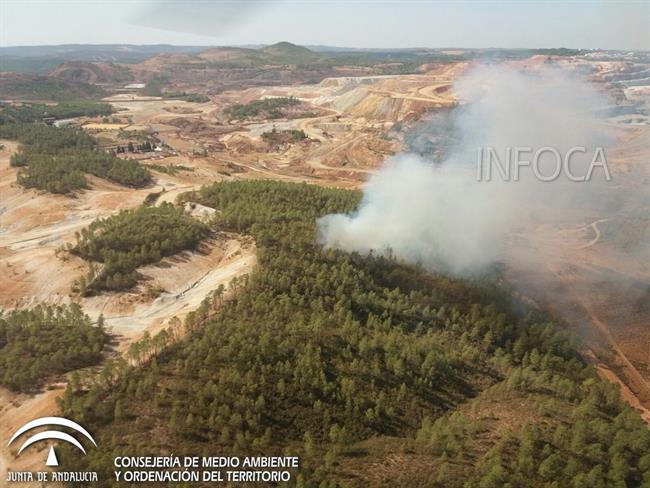 Incendio declarado y ya estabilizado en Nerva (Huelva) | EUROPA PRESS/INFOCA ep incendio declaradoya estabilizadonerva huelva