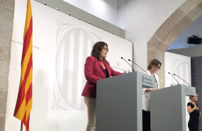 ep la consellera laura vilagr y la consellera meritxell serret en rueda de prensa ep la consellera laura vilagr y la consellera meritxell serret en rueda de prensa