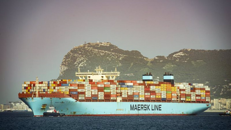ep mary maersk el megaship triple e de 18270 teus que llega al puerto de algeciras proveniente del