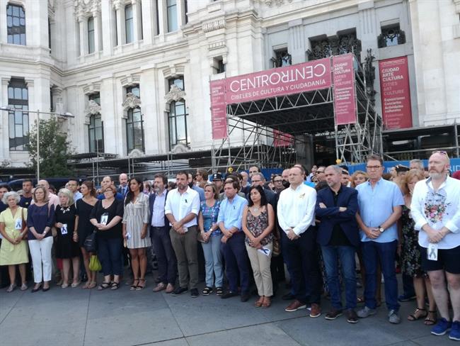 Minuto de silencio en Cibeles | EUROPA PRESS ep minutosilenciocibeles
