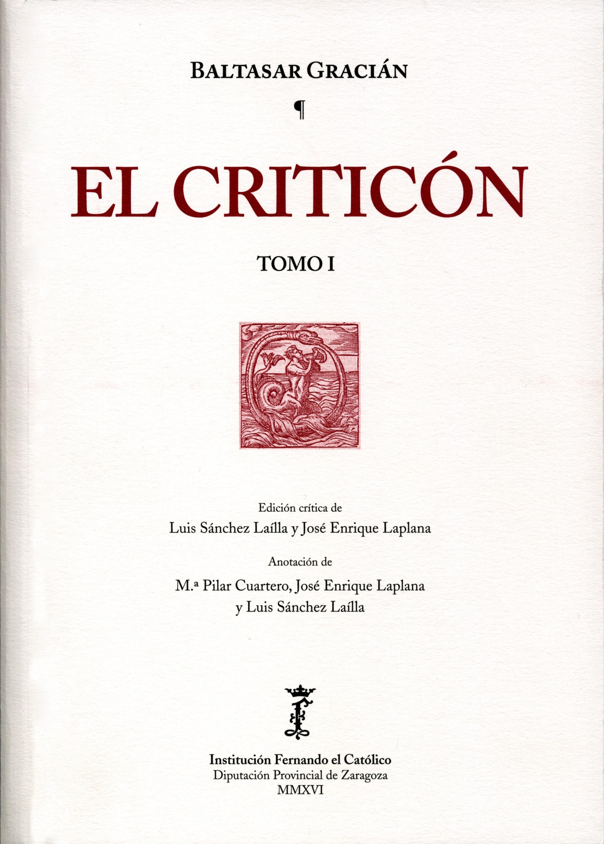 Portada El Criticón | DIPUTACIÓN DE ZARAGOZA ep portadacriticon