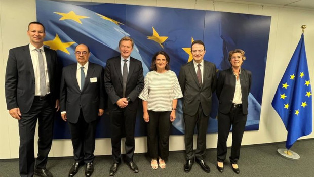 ep teresa ribera recibe a los ceos del consorcio del corredor europeo h2med ep teresa ribera recibe a los ceos del consorcio del corredor europeo h2med