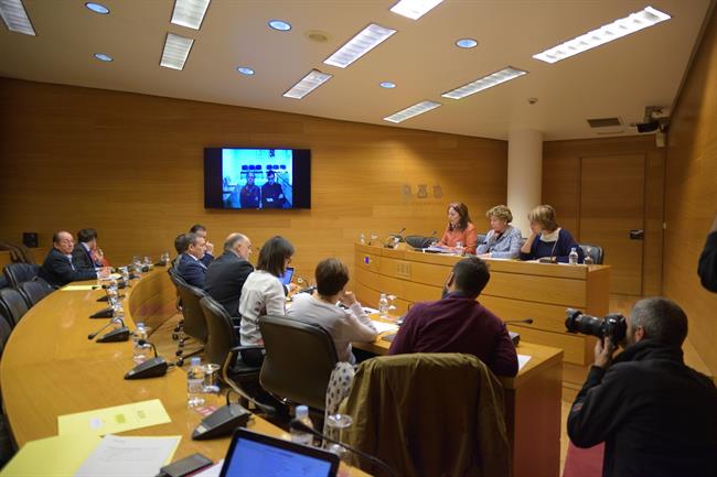 Videdoconferencia en las Corts Valencianes en la Comisión de Feria Valencia | FLICKR CORTS VALENCIANES ep videdoconferencialas corts valencianesla comisionferia valencia