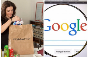 ep archivo   collage de las marcas amazon y google