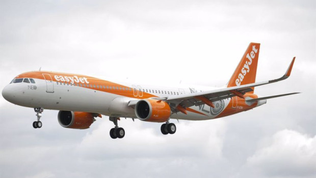 ep archivo   easjet a321neo arrives at farnborough air show today with transport secretary chris