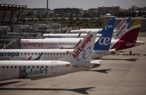 ep archivo   varios aviones de air europa e iberia en la terminal t4 del aeropuerto adolfo suarez