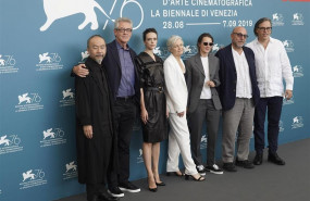 ep august 28 2019 - venice italy shinya tsukamoto piers handling stacy martin mary harron jury