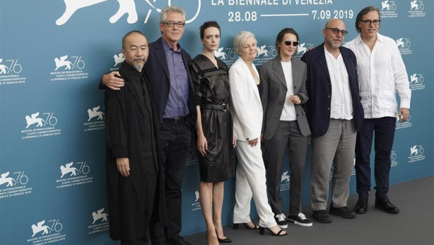 ep august 28 2019 - venice italy shinya tsukamoto piers handling stacy martin mary harron jury