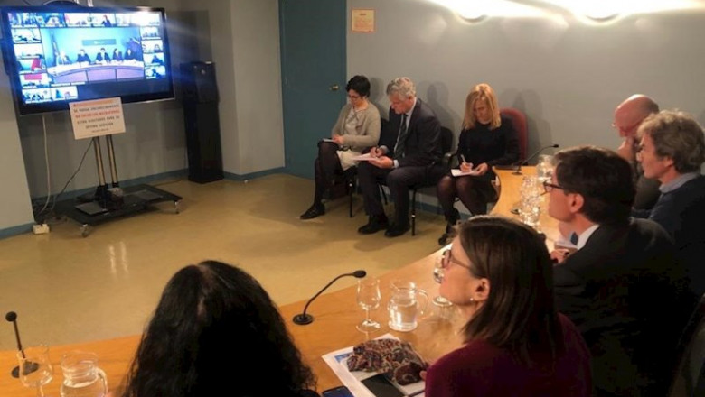 El ministerio y las comunidades autónomas se reúnen por videoconferencia para analizar la evolución del coronavirus en España el lunes 9 de marzo de 2020. | MINISTERIO DE SANIDAD ep el ministerio y las comunidades autonomas se reunen por videoconferencia para analizar la