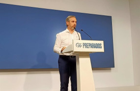 ep el vicesecretario de economia del pp juan bravo ofrece una rueda de prensa en la sede del pp en