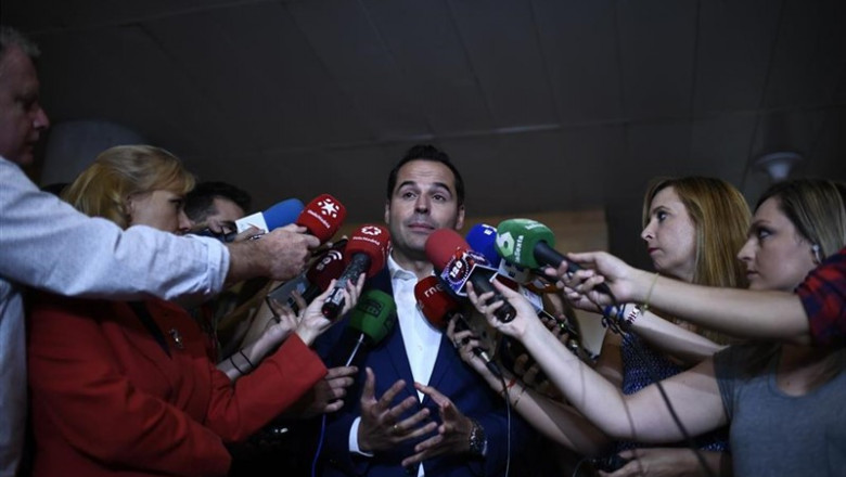 Imagen de archivo del candidato de Ciudadanos a la presidencia de la Comunidad de Madrid, Igancio Aguado, en rueda de prensa en la Asamblea de Madrid. | Oscar Cañas - Europa Press ep imagenarchivocandidatociudadanosla presidenciala comunidadmadrid igancio aguado en ruedaprensala asambleamadrid