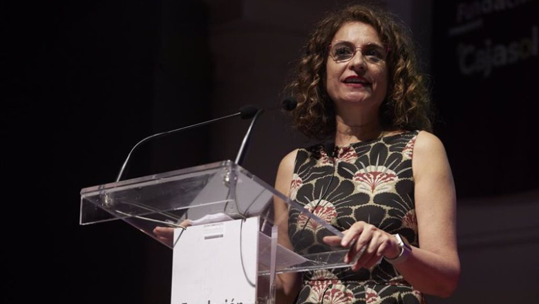 La ministra de Hacienda, María Jesús Montero, este martes en Sevilla. | Joaquin Corchero - Europa Press ep la ministra de hacienda maria jesus montero este martes en sevilla