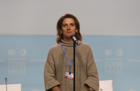 ep la ministra para la transicion ecologica en funciones teresa ribera atiende a los medios de cara