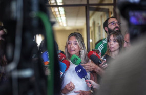 ep la portavoz del pp en el senado alicia garcia atiende a los medios de comunicacion antes de la