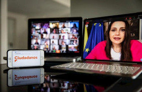ep la presidenta de ciudadanos ines arrimadas durante una reunion telematica de la ejecutiva