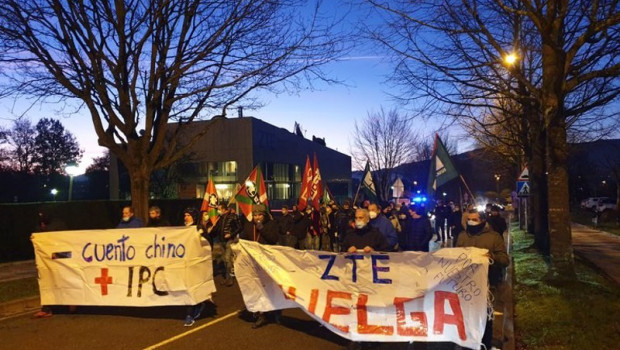 ep manifestacion de trabajadores de zte en zamudio