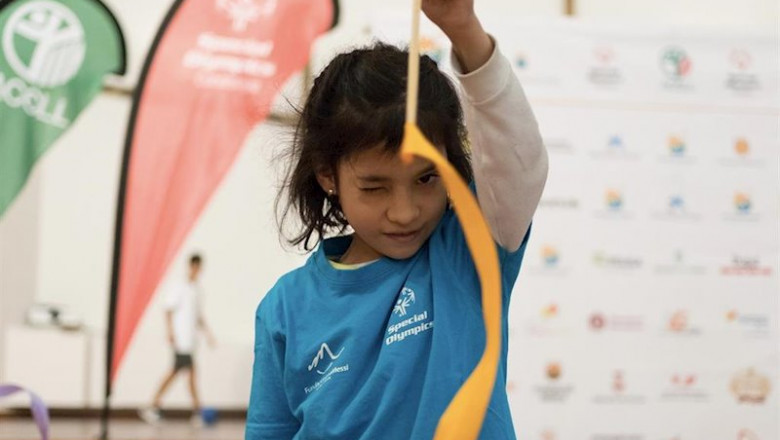 ep nina en un evento de special olympics con la fundacion leo messi ep nina en un evento de special olympics con la fundacion leo messi