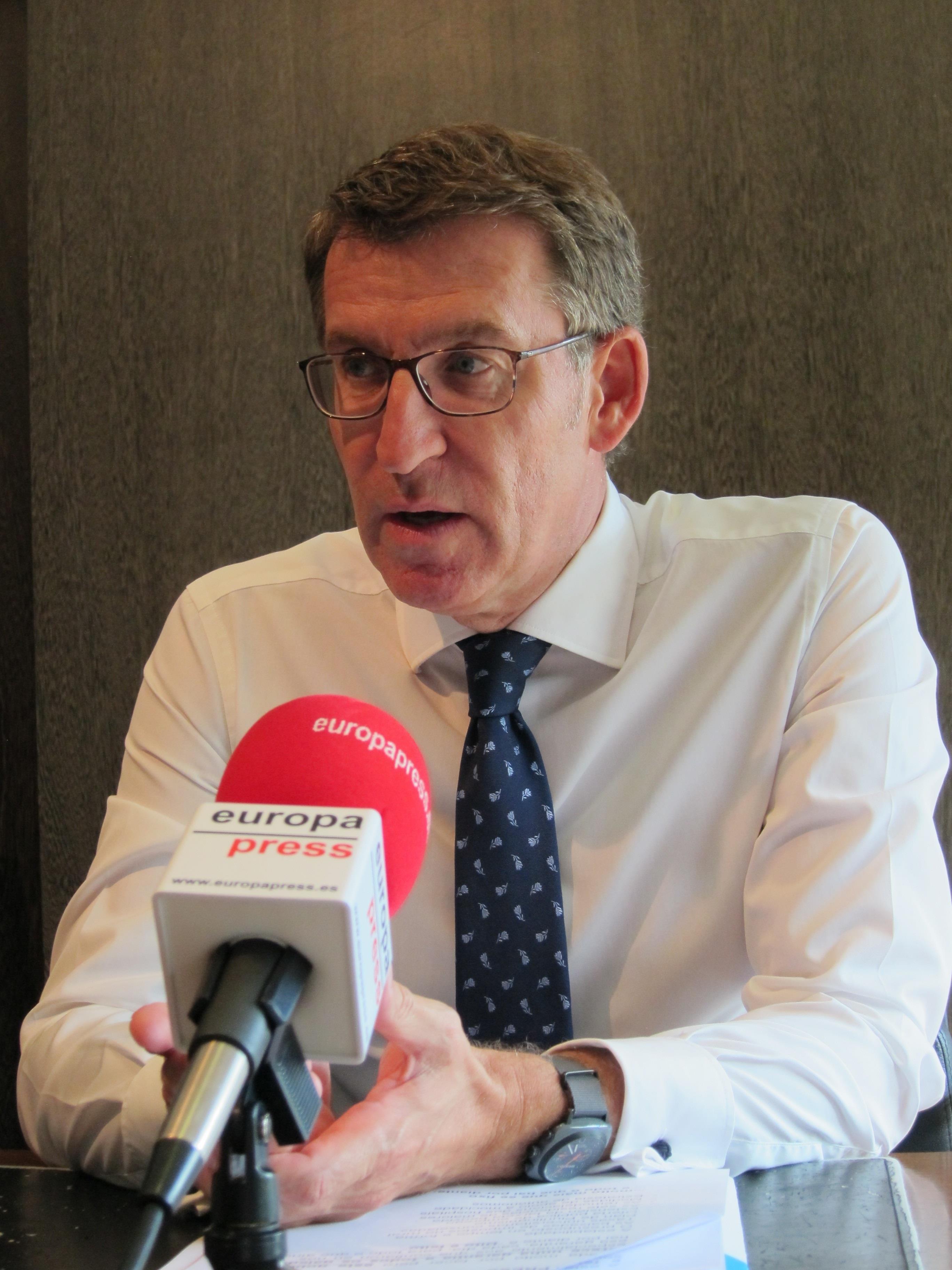 Núñez Feijóo, durante la entrevista concedida a Europa Press | EUROPA PRESS ep nunez feijoo duranteentrevista concedidaeuropa press