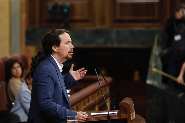 Pablo Iglesias en la moción de censura contra Rajoy | EUROPA PRESS ep pablo iglesiasla mocioncensurarajoy