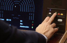 ep uno de los diputados vota en una sesion plenaria en el congreso de los diputados a 21 de octubre