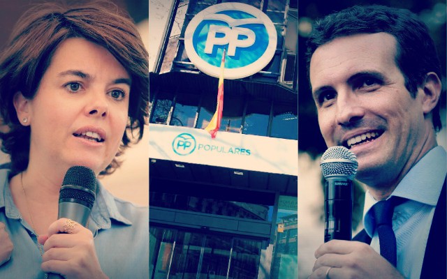 Soraya Sáenz de Santamaría y Pablo Casado santamaria casado sede pp vintage