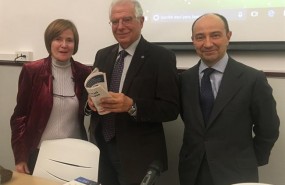 ep borrell centro con raul canosa del ces cardenal cisneros y esther touza